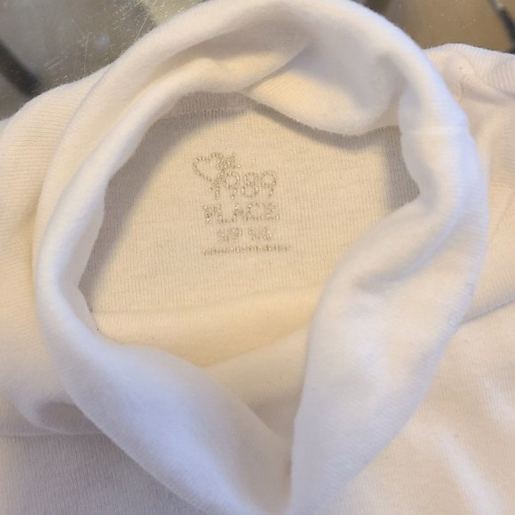 1989 Place girl's S/P 5/6 long sleeve white top - Picture 2 of 3